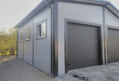 Apšiltintas metalo konstrukcijų garažas 80 m², gera kaina, greita statyba